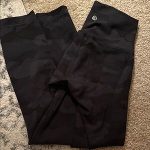 Lululemon Athletica Black Camo Leggings